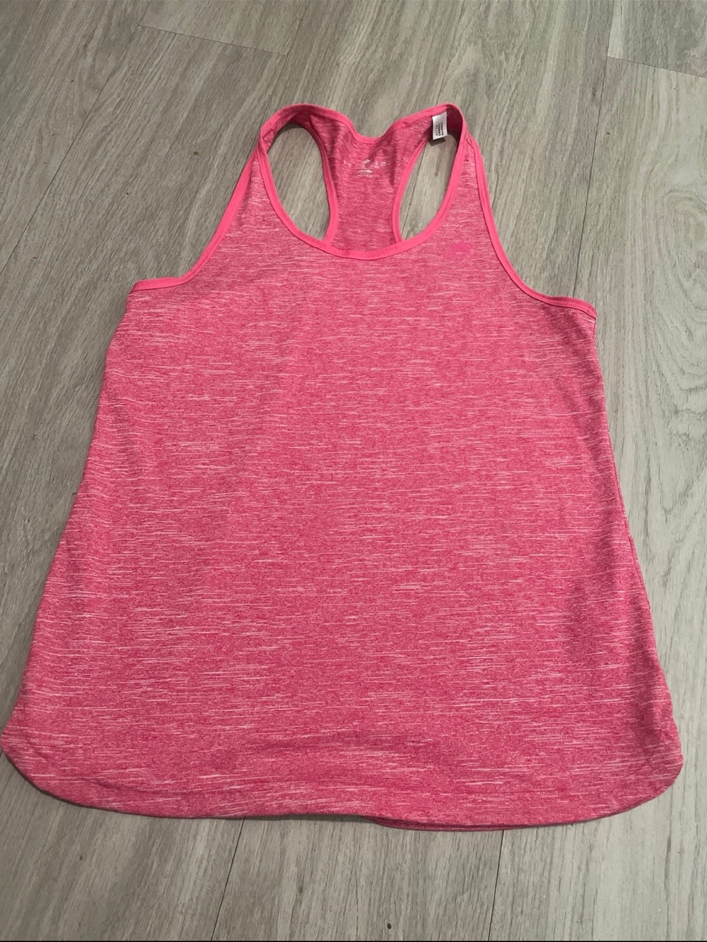 Adidas Pink Heathered Racerback Tank Top